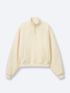 QUARTER ZIP FLEECE - CREAM