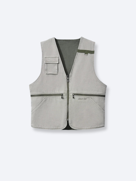 REVERSIBLE UTILITY VEST - GREEN/GREY – DRMERS CLUB