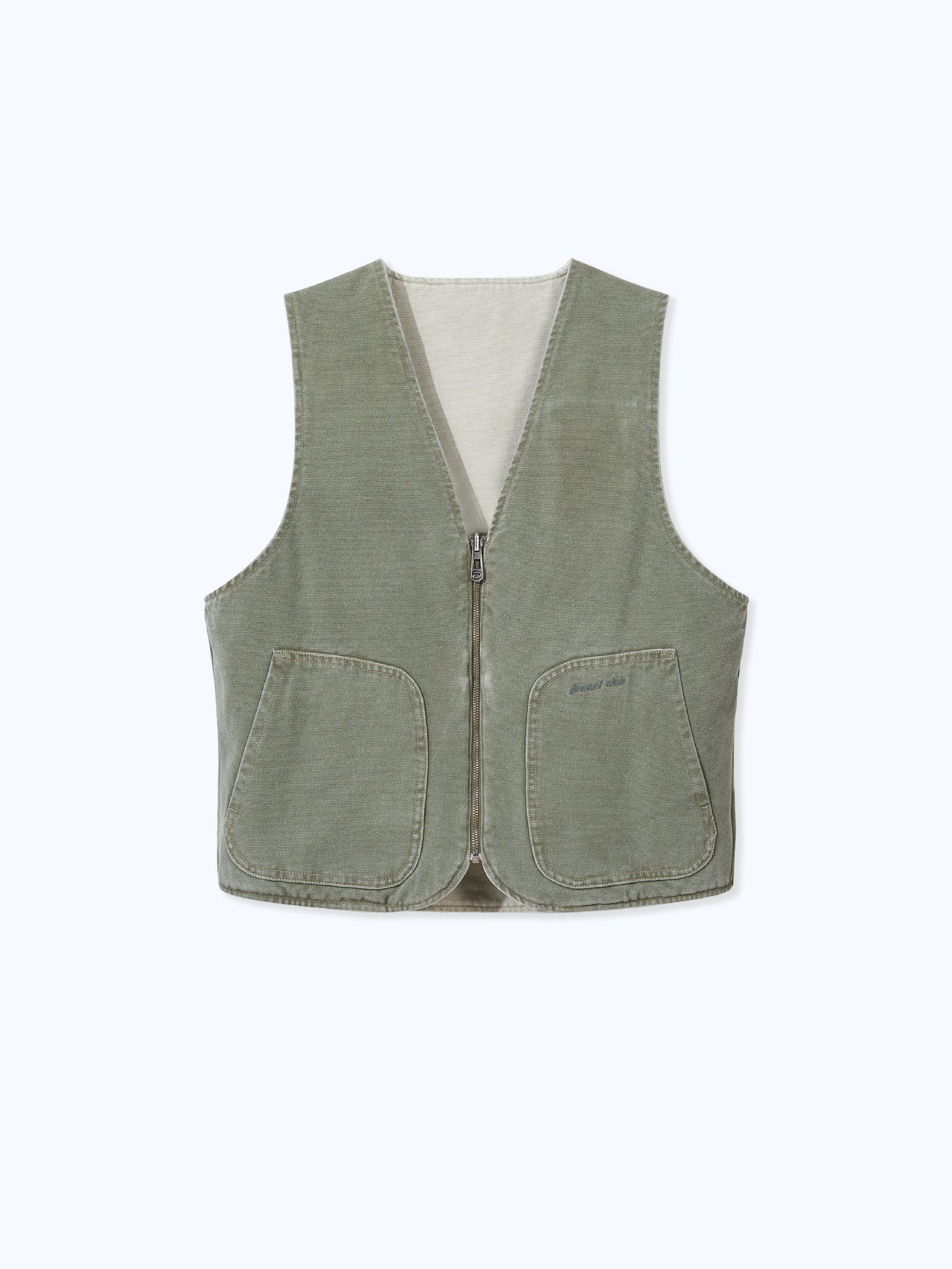 REVERSIBLE UTILITY VEST - GREEN/GREY