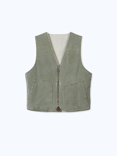 REVERSIBLE UTILITY VEST - GREEN/GREY