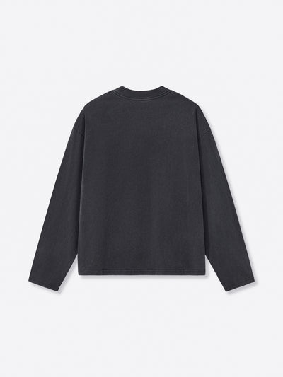 LINEWORK LONG SLEEVE TEE - BLACK