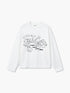 LINEWORK LONG SLEEVE TEE - WHITE