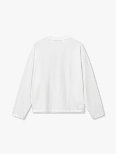 LINEWORK LONG SLEEVE TEE - WHITE