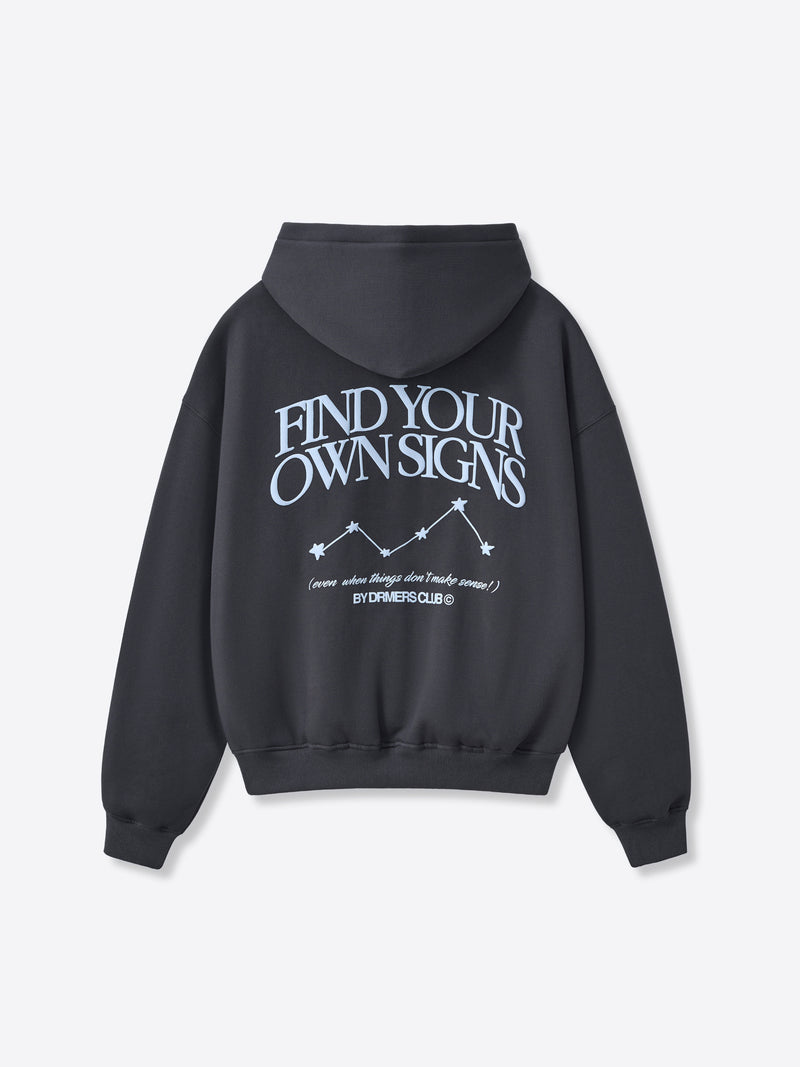 FIND YOUR OWN SIGNS HOODIE - FADED BLACK
