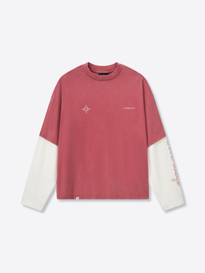 POLARIS LAYERED TEE - RED
