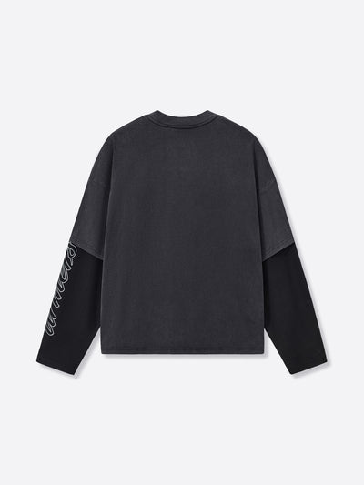 POLARIS LAYERED TEE - BLACK