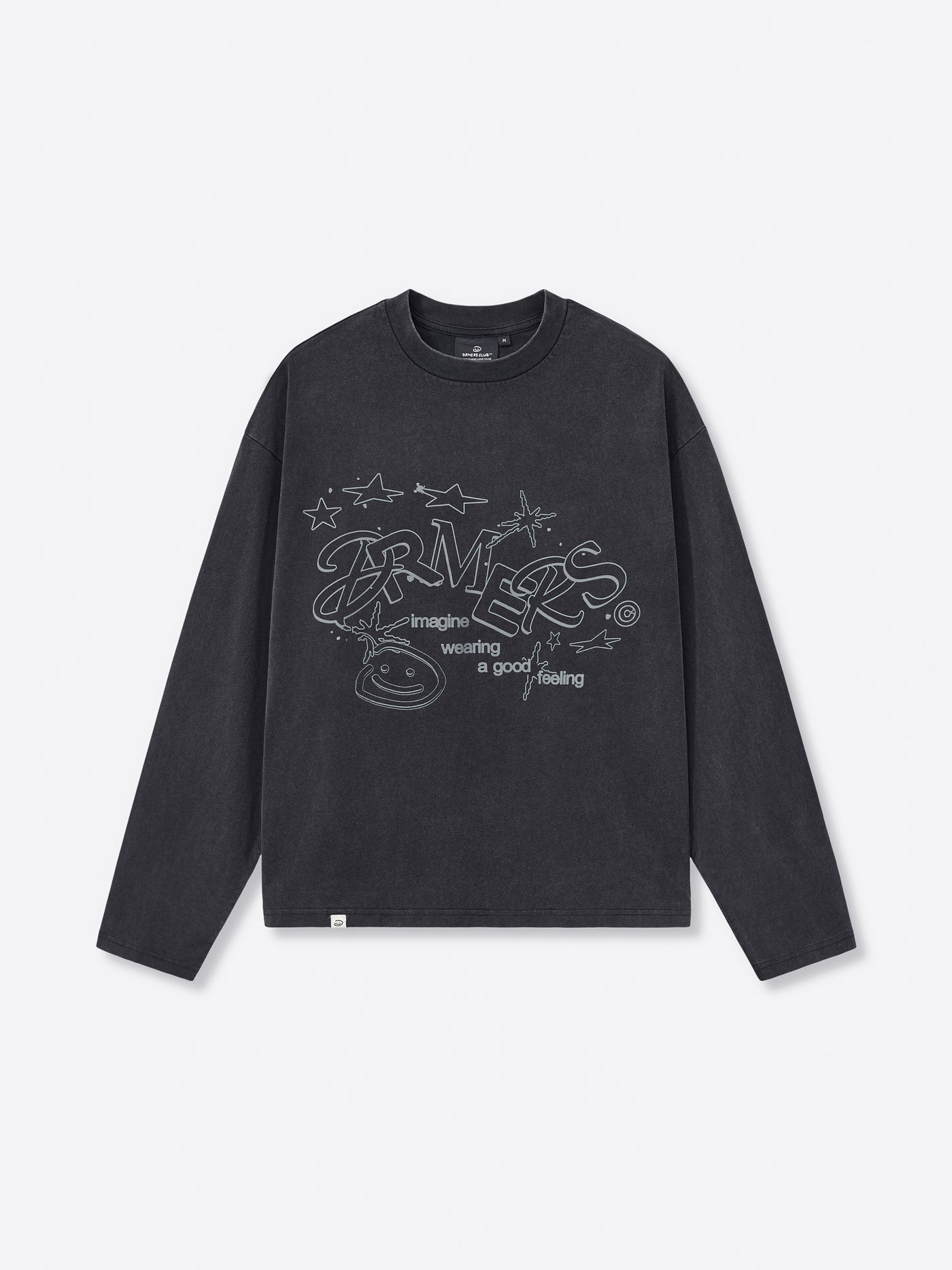 LINEWORK LONG SLEEVE TEE - BLACK