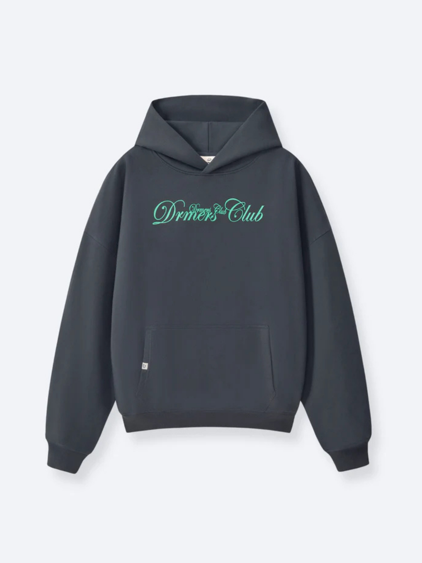 SCRIPT TEXT HOODIE - FADED BLACK – DRMERS CLUB