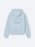SMILEY LOGO HOODIE - SKY BLUE