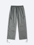 SMILEY LOGO PARACHUTE PANTS - SAGE