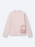 SMILEY WAFFLE LONG SLEEVE TEE - COTTON CANDY PINK