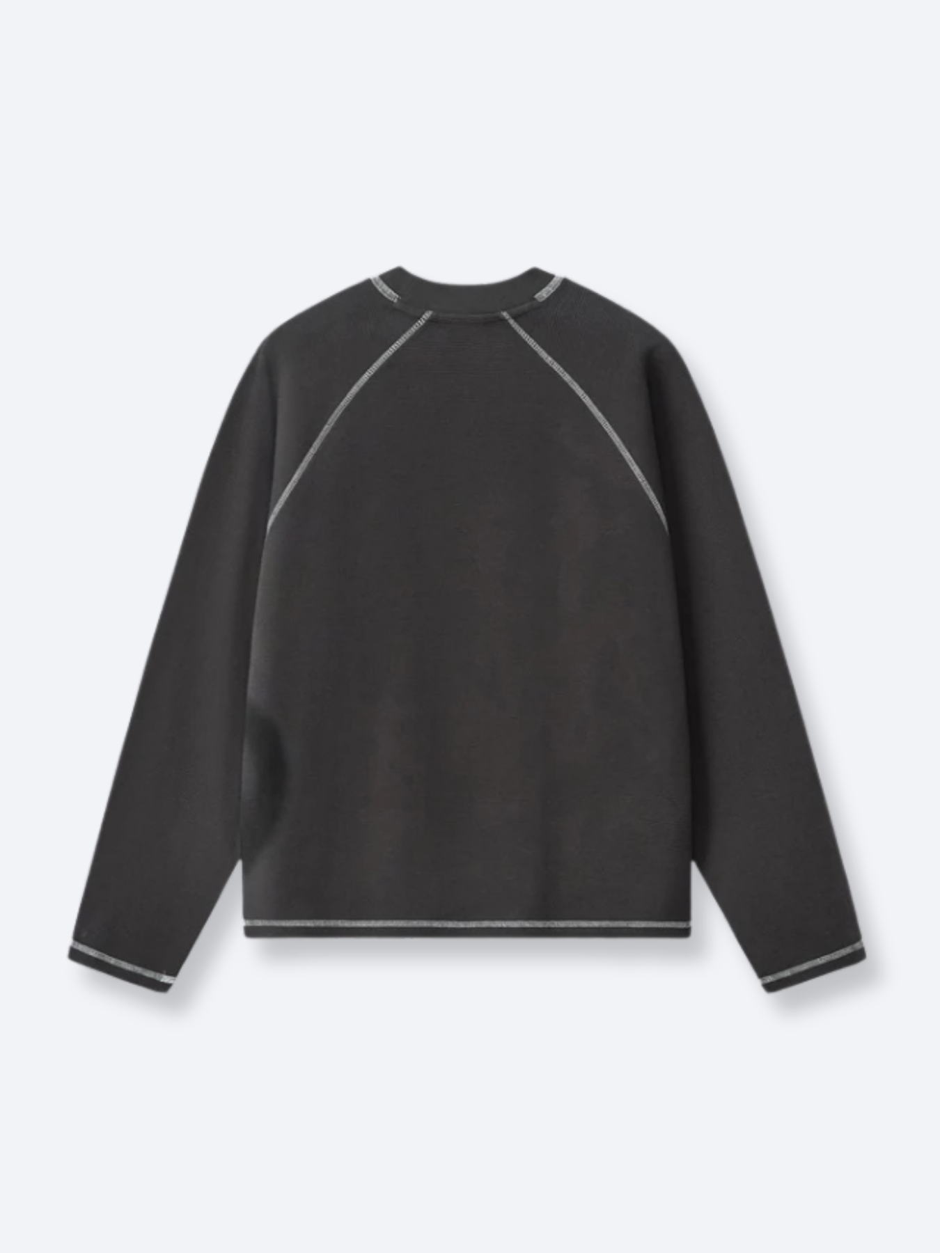 SMILEY WAFFLE LONG SLEEVE TEE - MIDNIGHT CHARCOAL – DRMERS CLUB