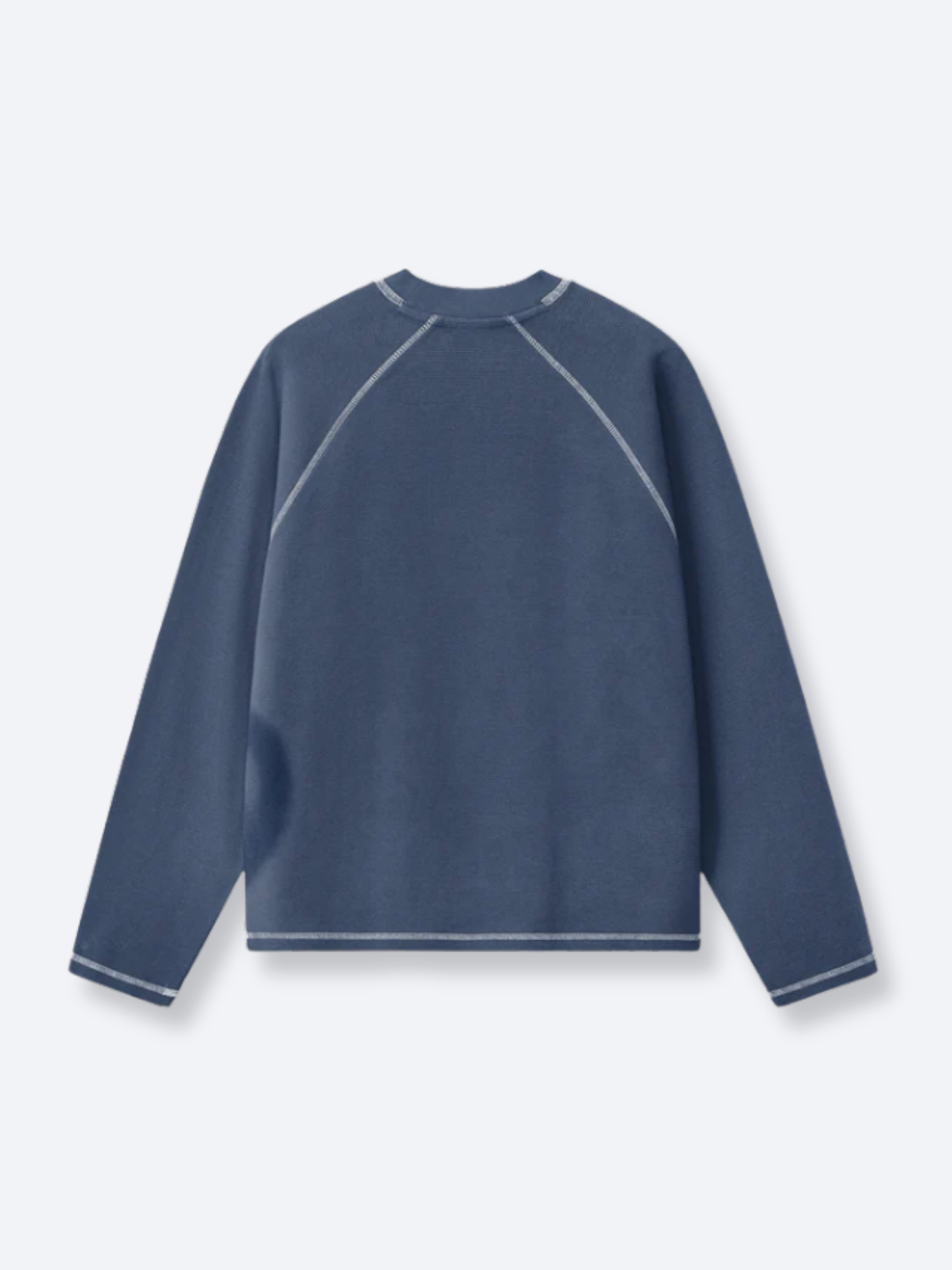 SMILEY WAFFLE LONG SLEEVE TEE - NAVY BLUE – DRMERS CLUB