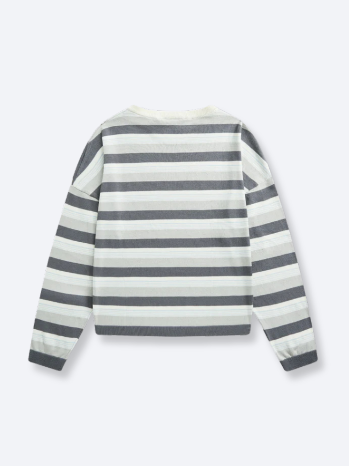 STRIPED LONG SLEEVE - LIGHT GREY – DRMERS CLUB