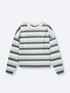 STRIPED LONG SLEEVE - LIGHT GREY