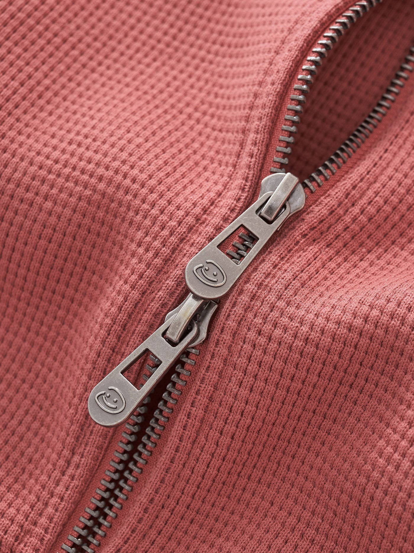 WAFFLE ZIP HOODIE - SALMON – DRMERS CLUB