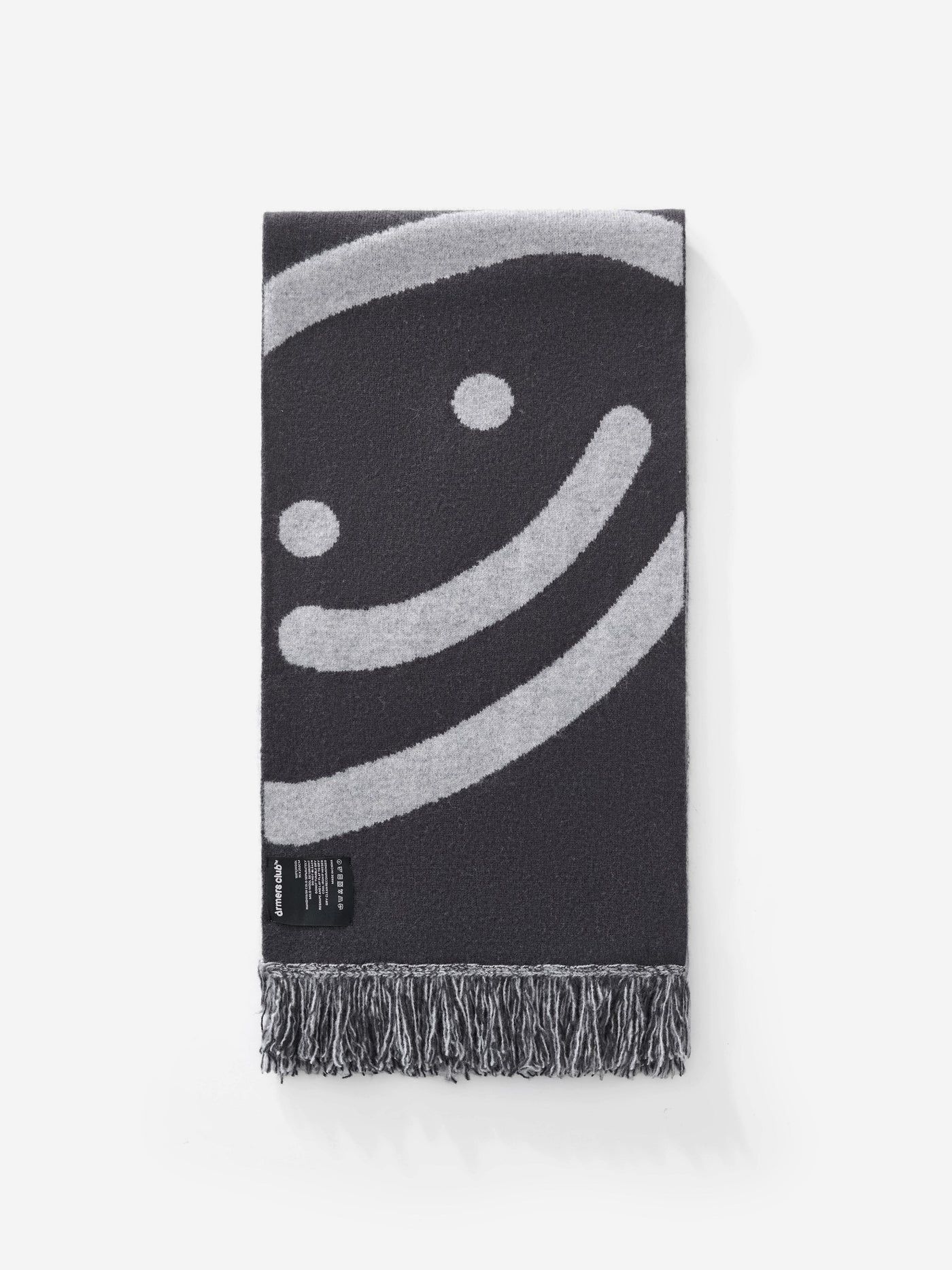 SMILEY LOGO SCARF - BLACK/GREY
