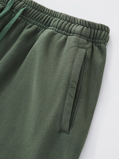 SMILEY PATCH SWEATPANTS - FADED PINE