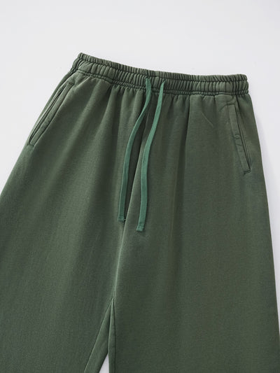 SMILEY PATCH SWEATPANTS - FADED PINE
