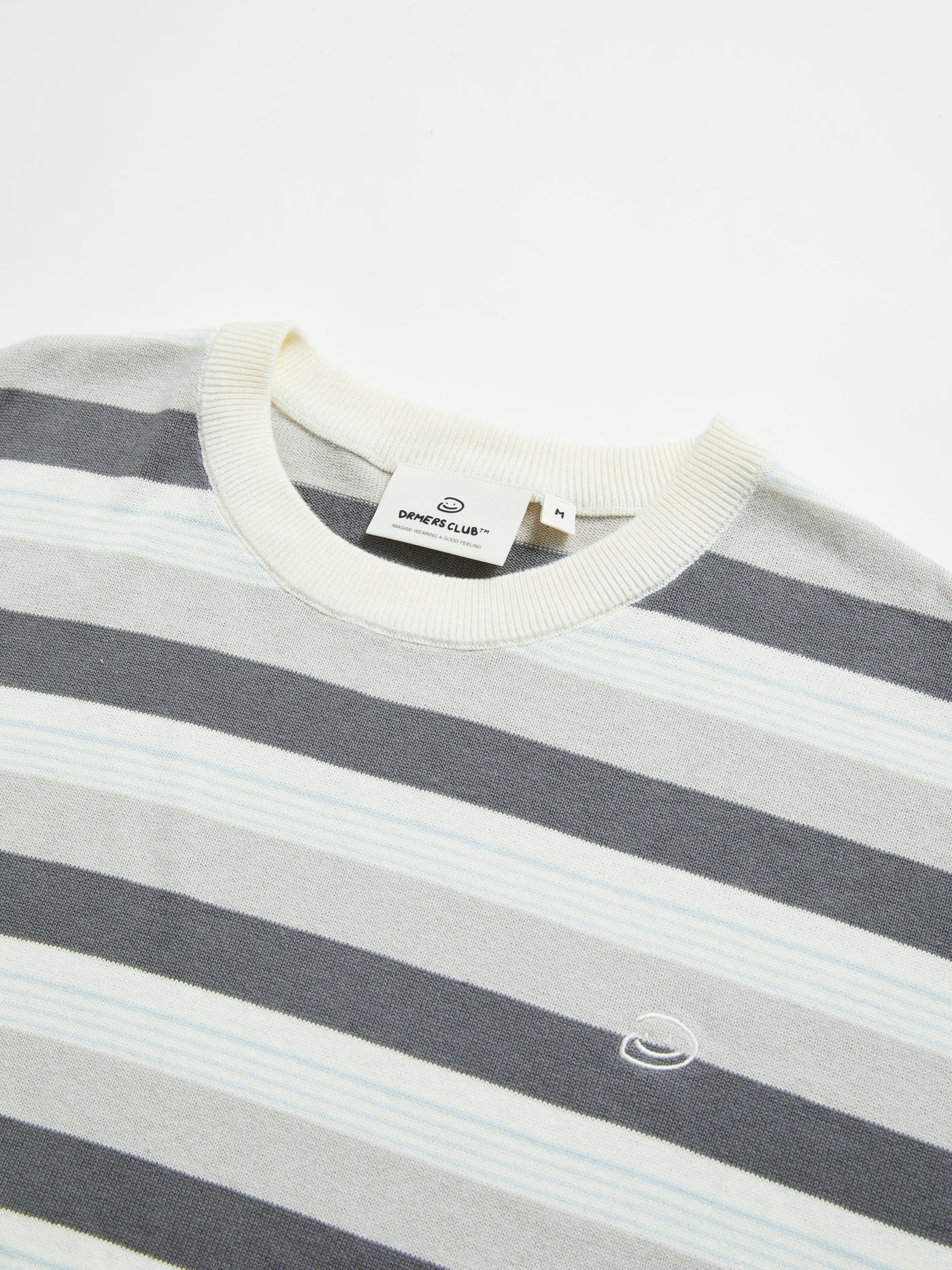 STRIPED LONG SLEEVE - LIGHT GREY