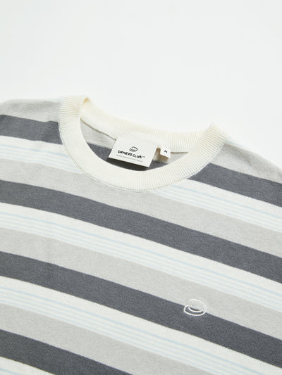 STRIPED LONG SLEEVE - LIGHT GREY