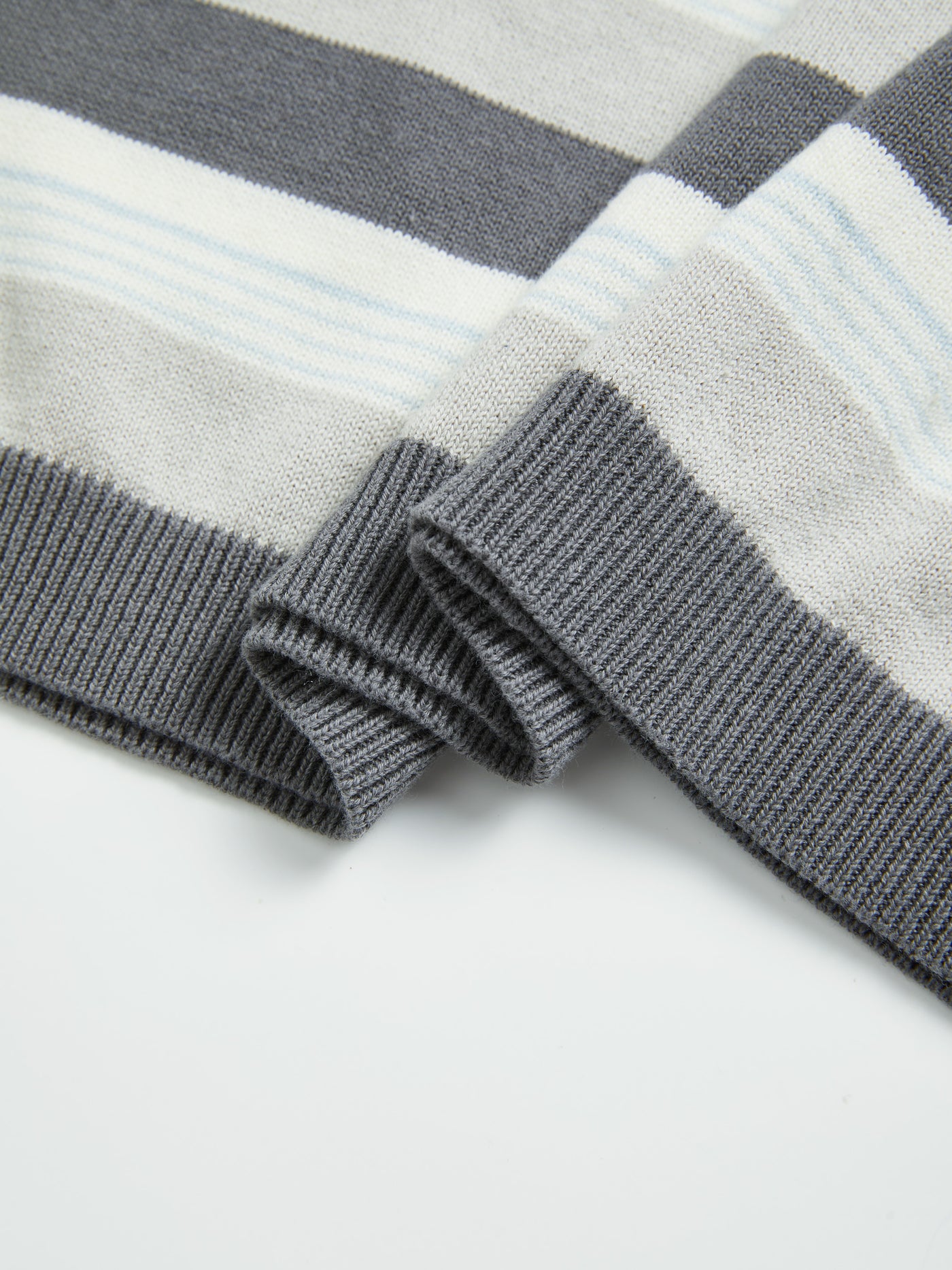 STRIPED LONG SLEEVE - LIGHT GREY