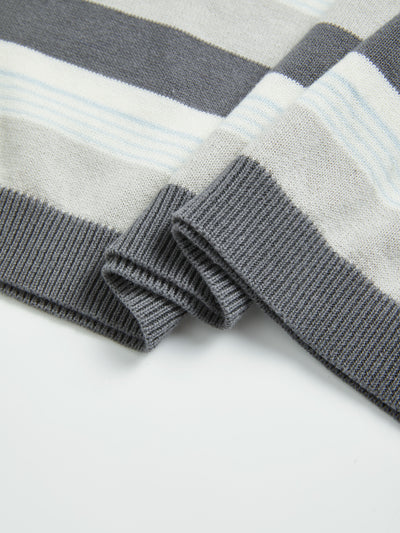 STRIPED LONG SLEEVE - LIGHT GREY
