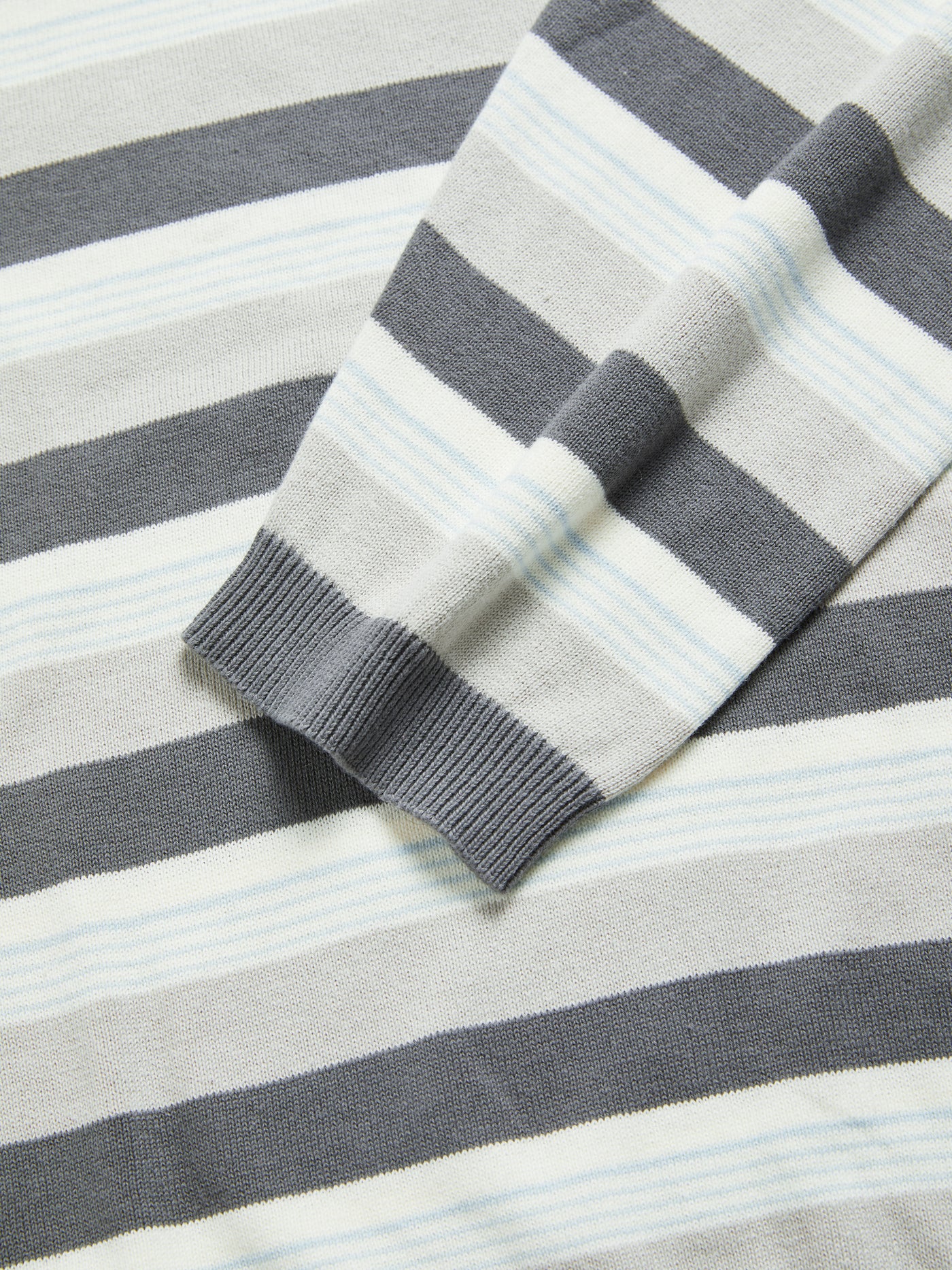 STRIPED LONG SLEEVE - LIGHT GREY