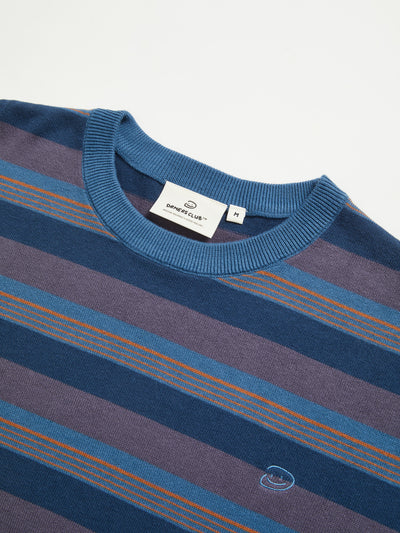STRIPED LONG SLEEVE - NAVY