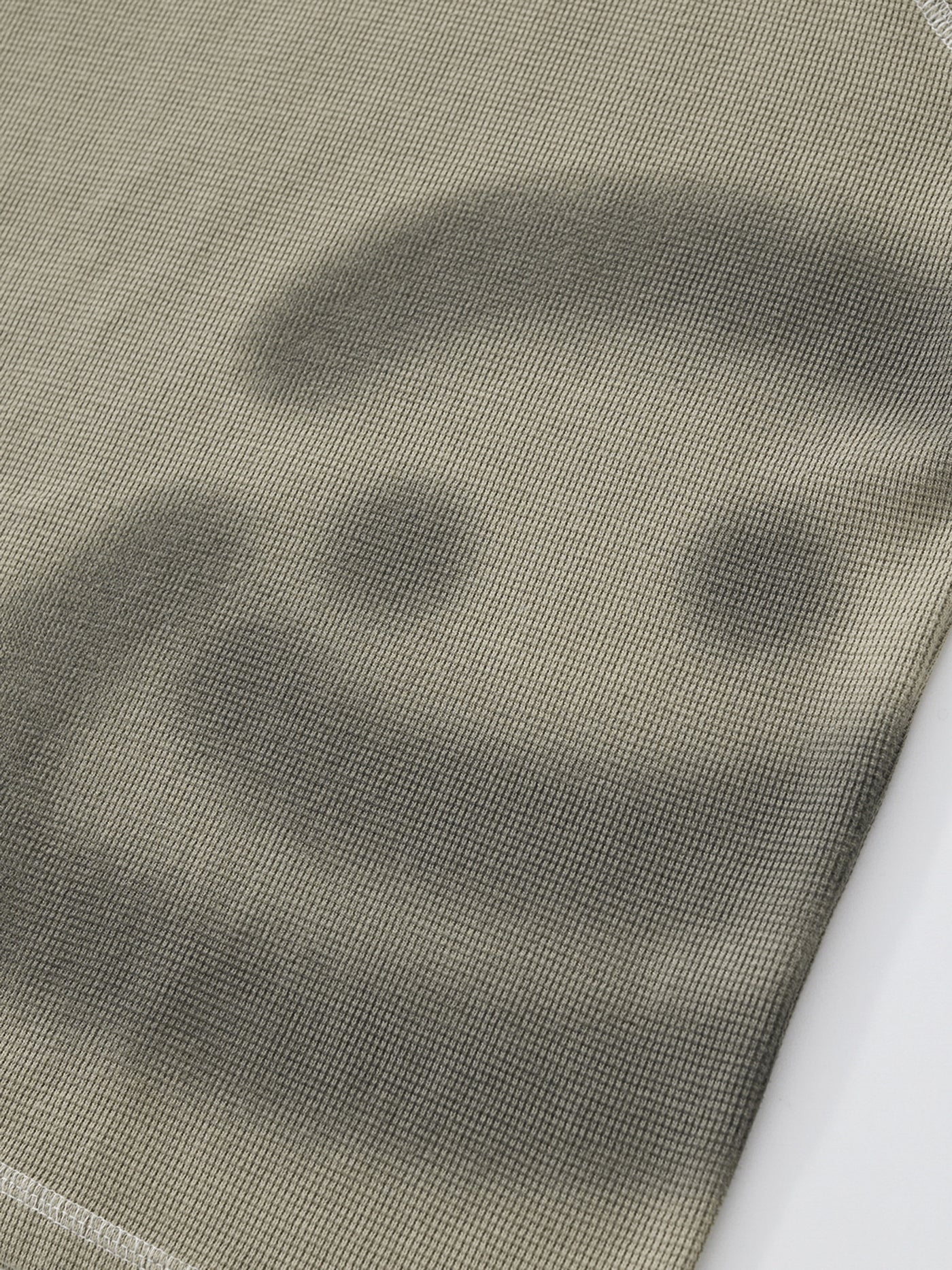 SMILEY WAFFLE LONG SLEEVE TEE - SAGE SMOKE