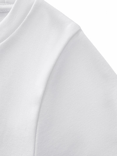 CROPPED-ISH BABY TEE - WHITE