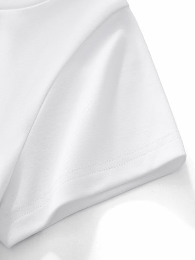 CROPPED-ISH BABY TEE - WHITE