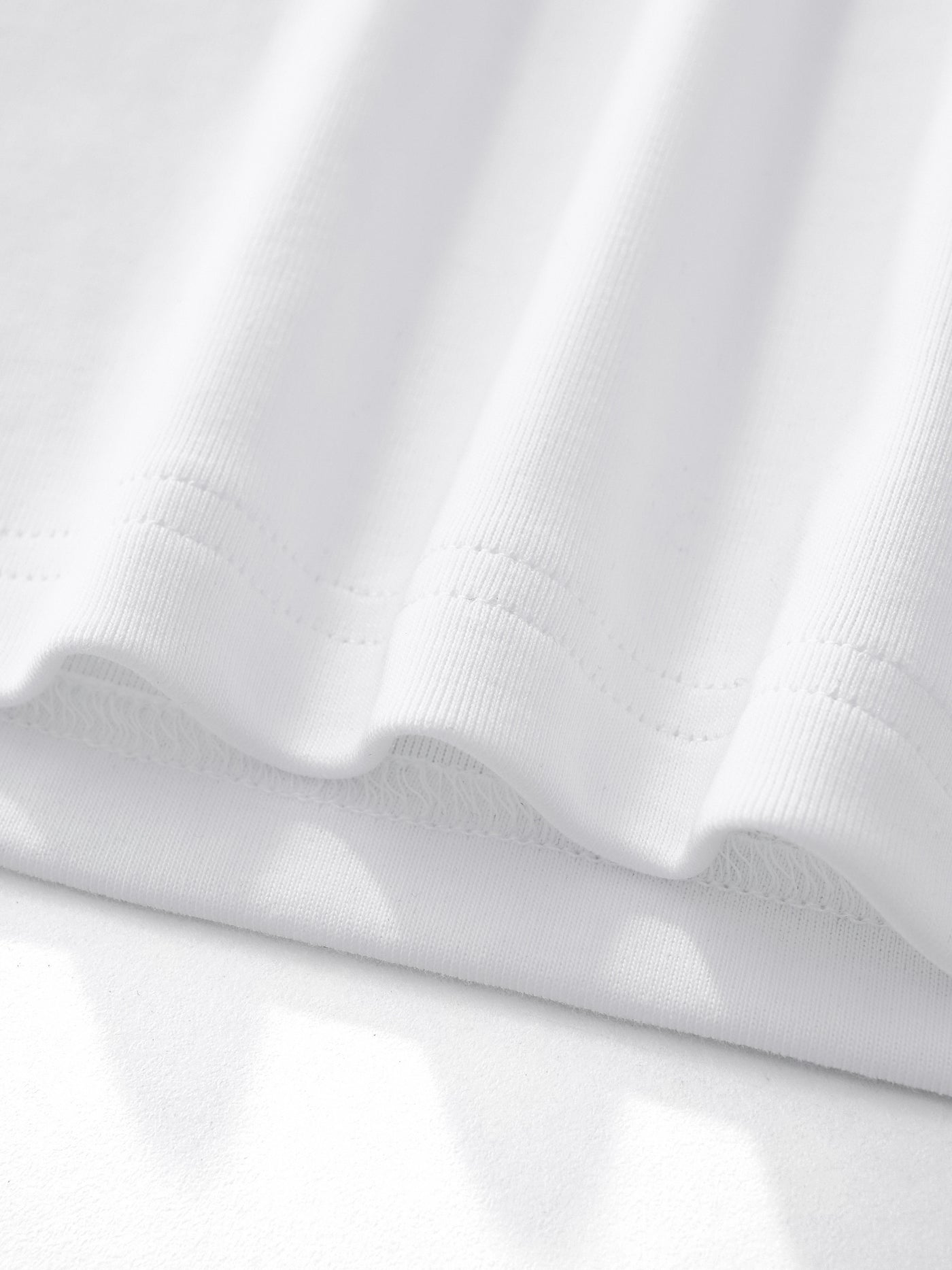 CROPPED-ISH BABY TEE - WHITE