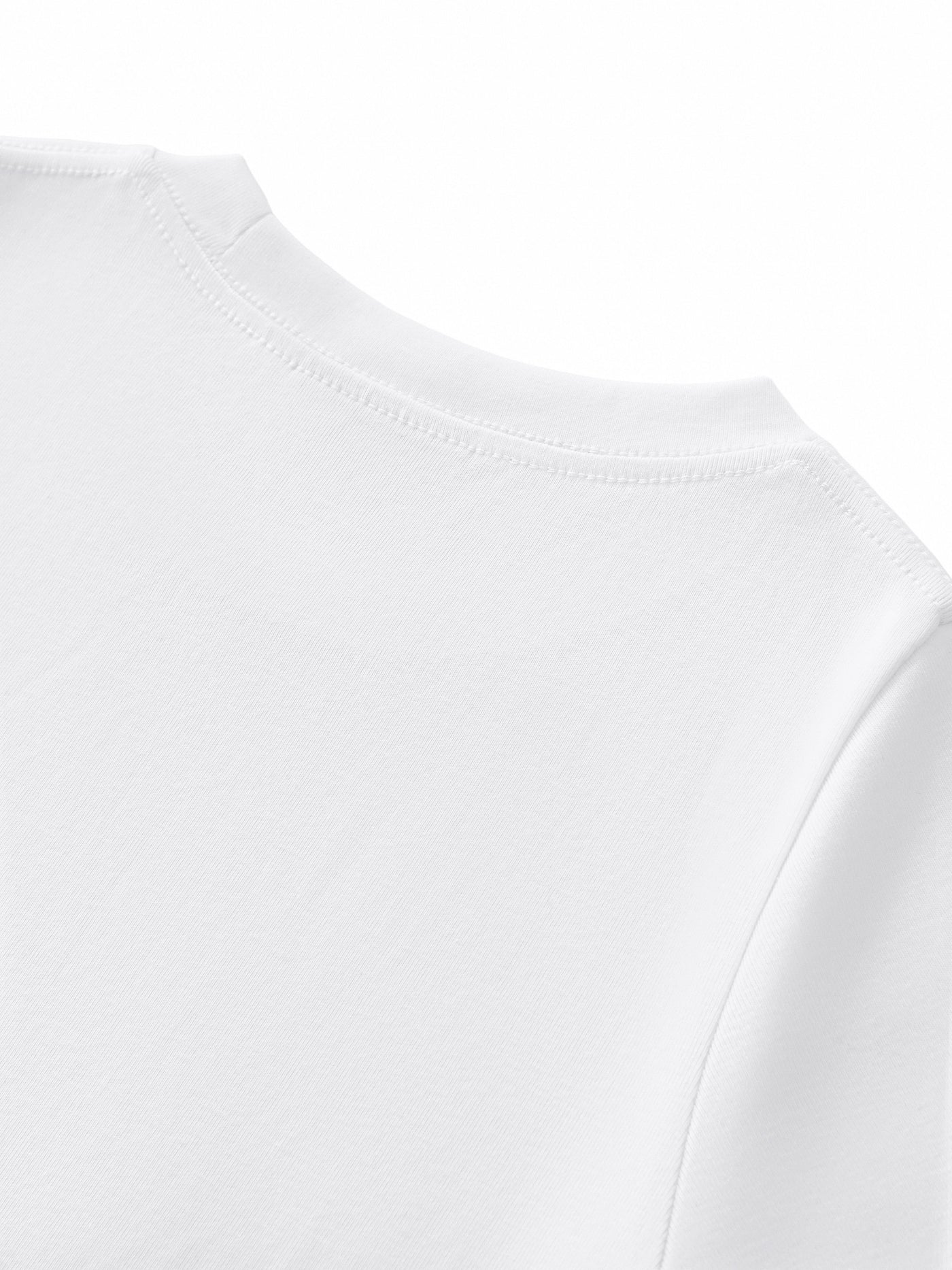 CROPPED-ISH BABY TEE - WHITE