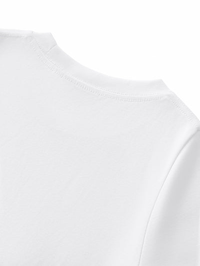 CROPPED-ISH BABY TEE - WHITE