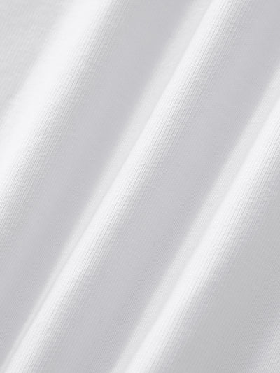 CROPPED-ISH BABY TEE - WHITE