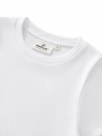 CROPPED-ISH BABY TEE - WHITE