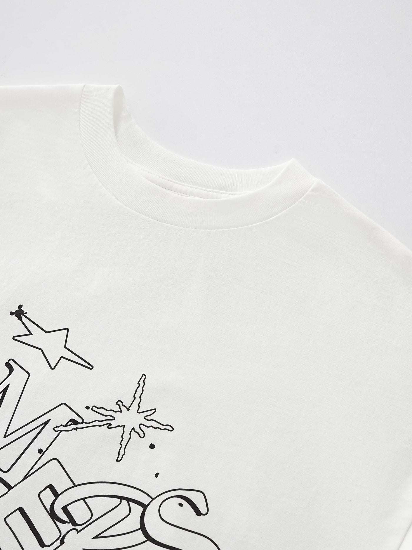 LINEWORK LONG SLEEVE TEE - WHITE