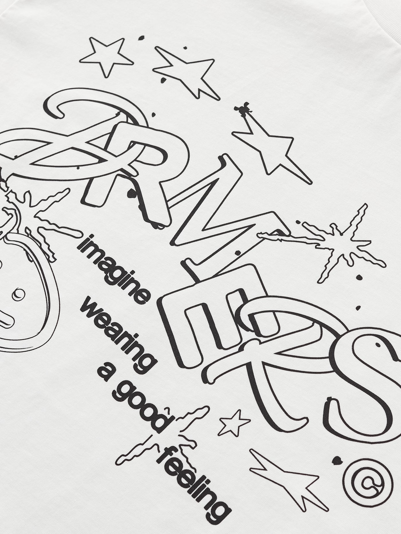 LINEWORK LONG SLEEVE TEE - WHITE