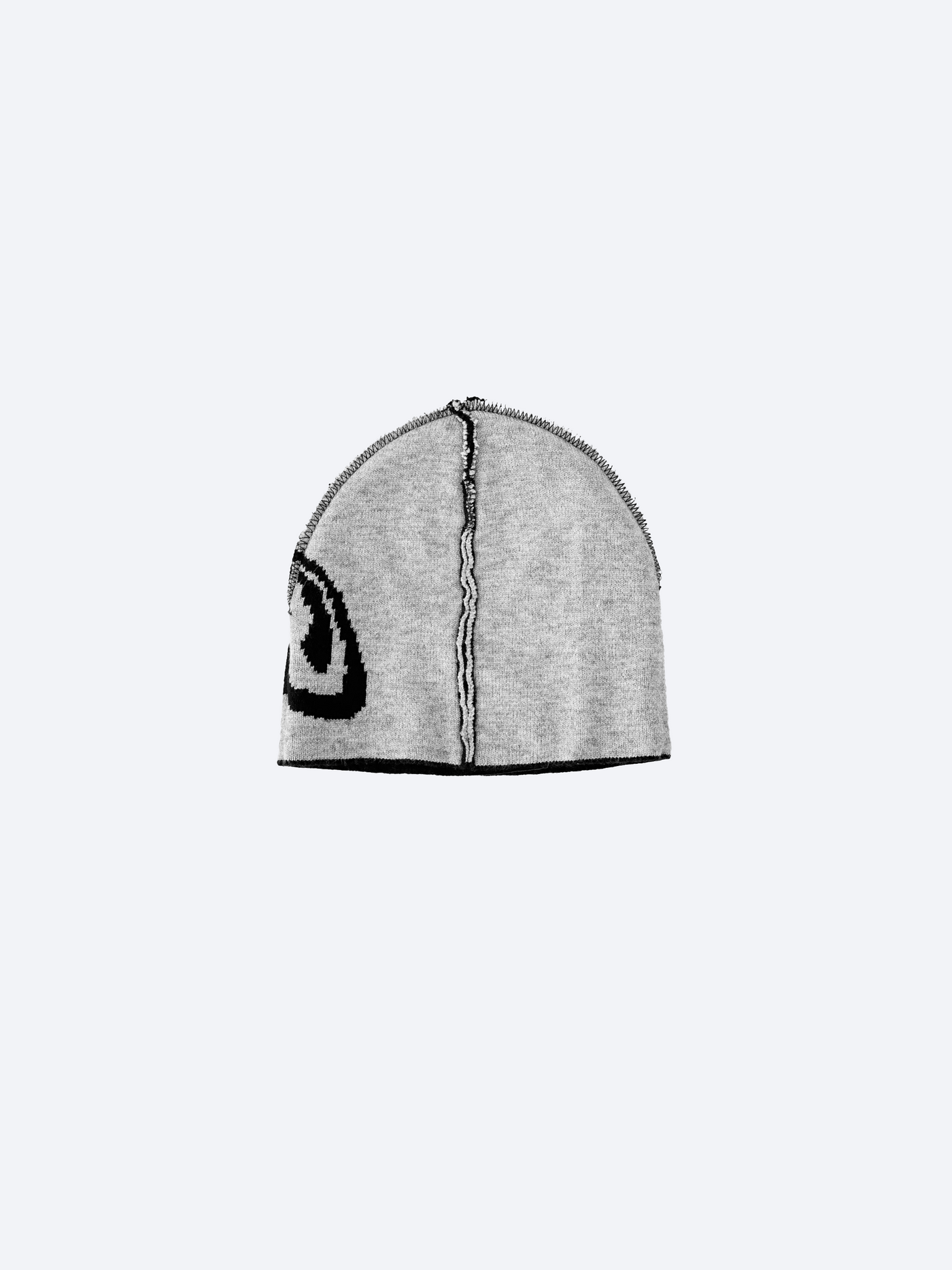 REVERSIBLE FREEFALL SMILEY BEANIE - BLACK/GREY