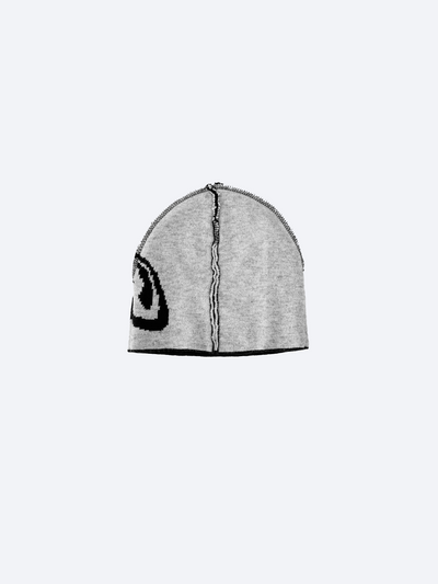 REVERSIBLE FREEFALL SMILEY BEANIE - BLACK/GREY