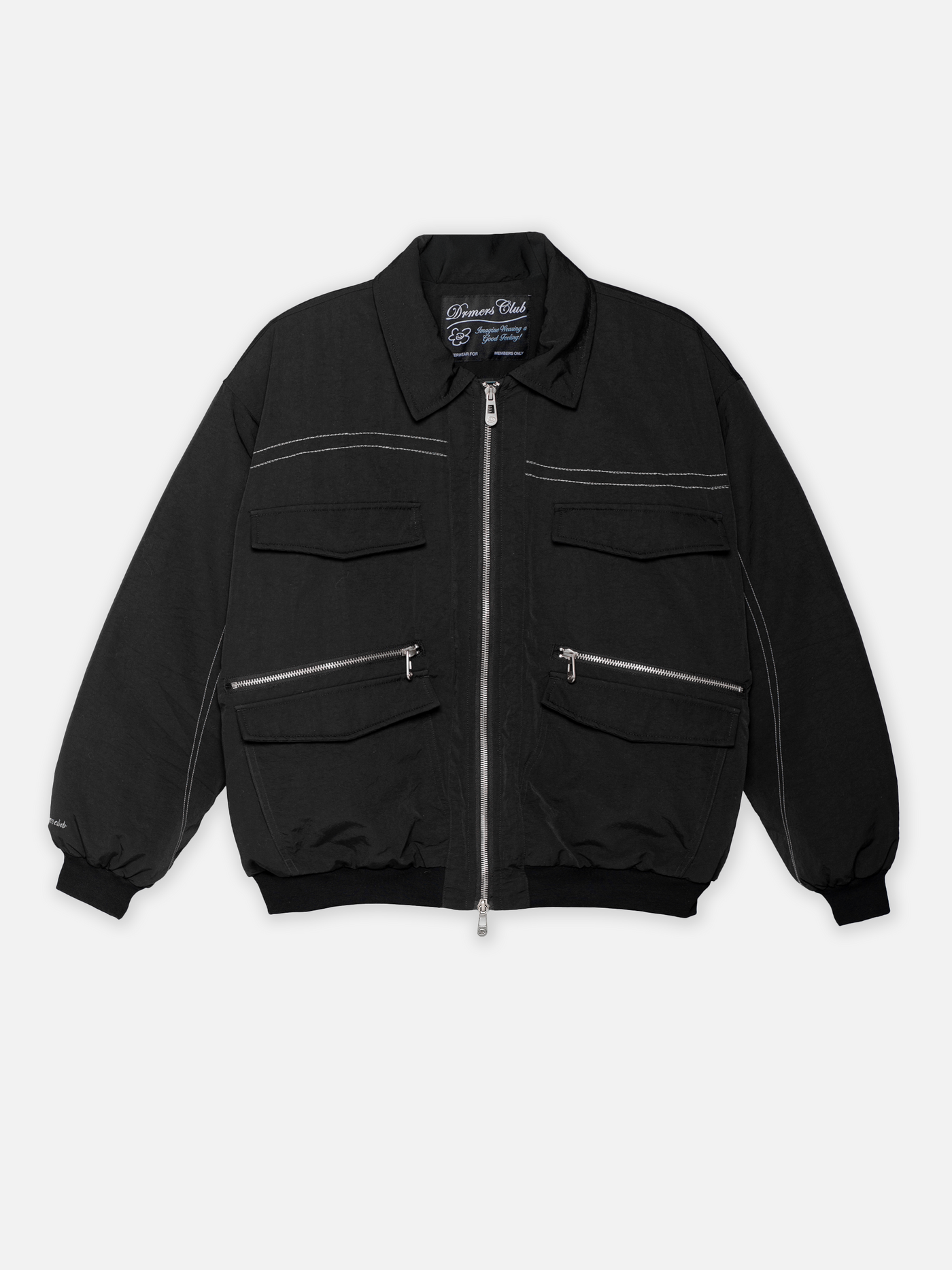 PADDED BOMBER JACKET - BLACK
