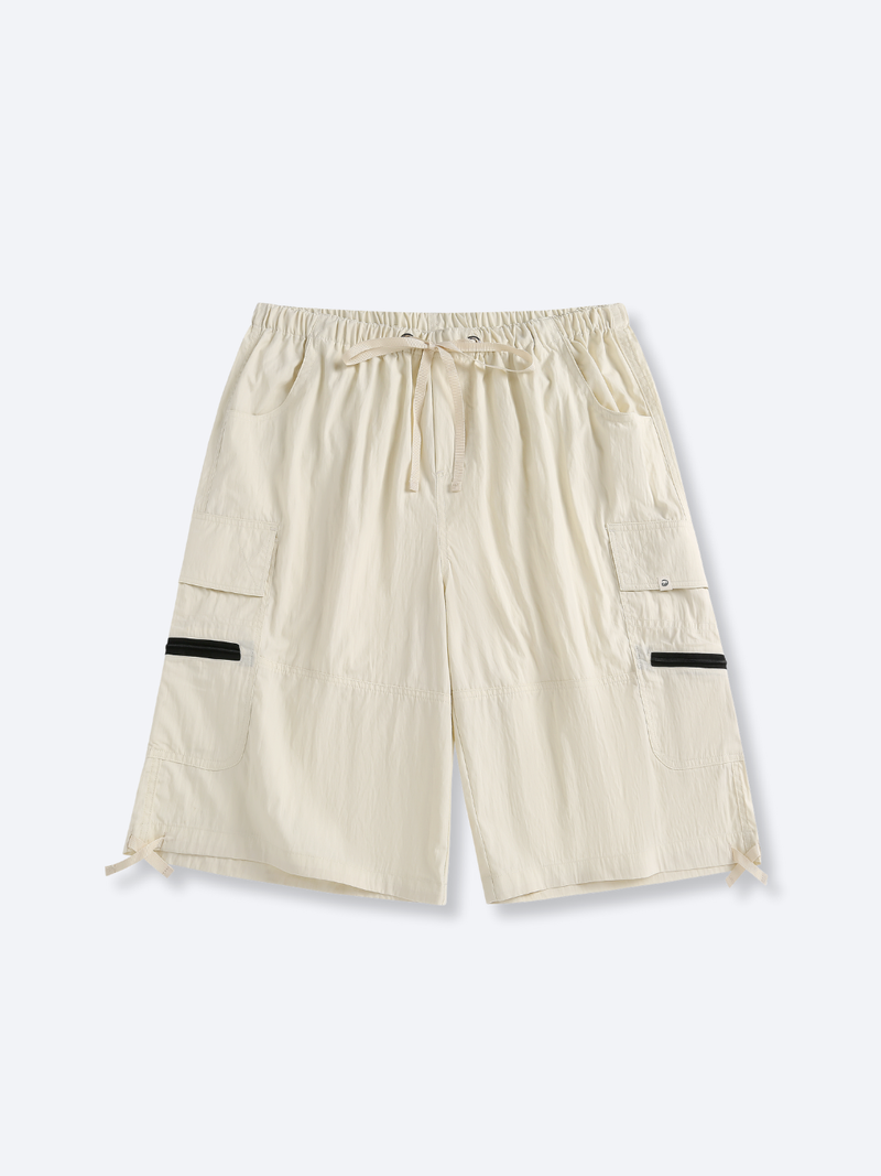 PARACHUTE CARGO SHORTS - OFF WHITE