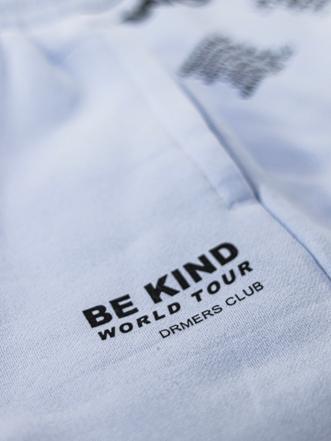 "BE KIND" WORLD TOUR SWEAT SHORTS - FADED BLUE