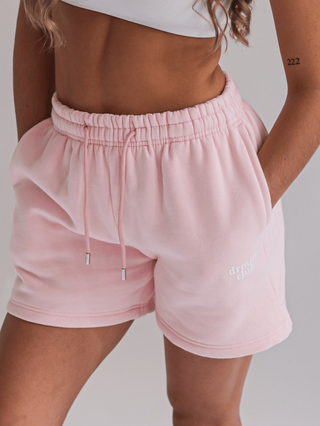 members only sweat shorts - baby pink