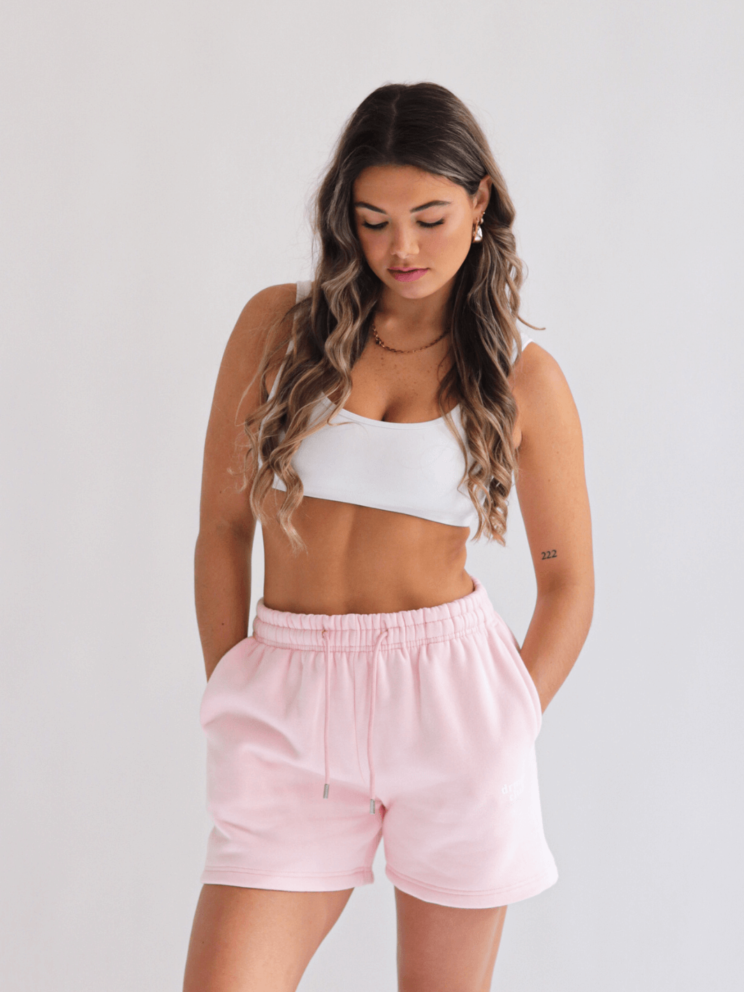 MEMBERS ONLY SWEAT SHORTS - BABY PINK
