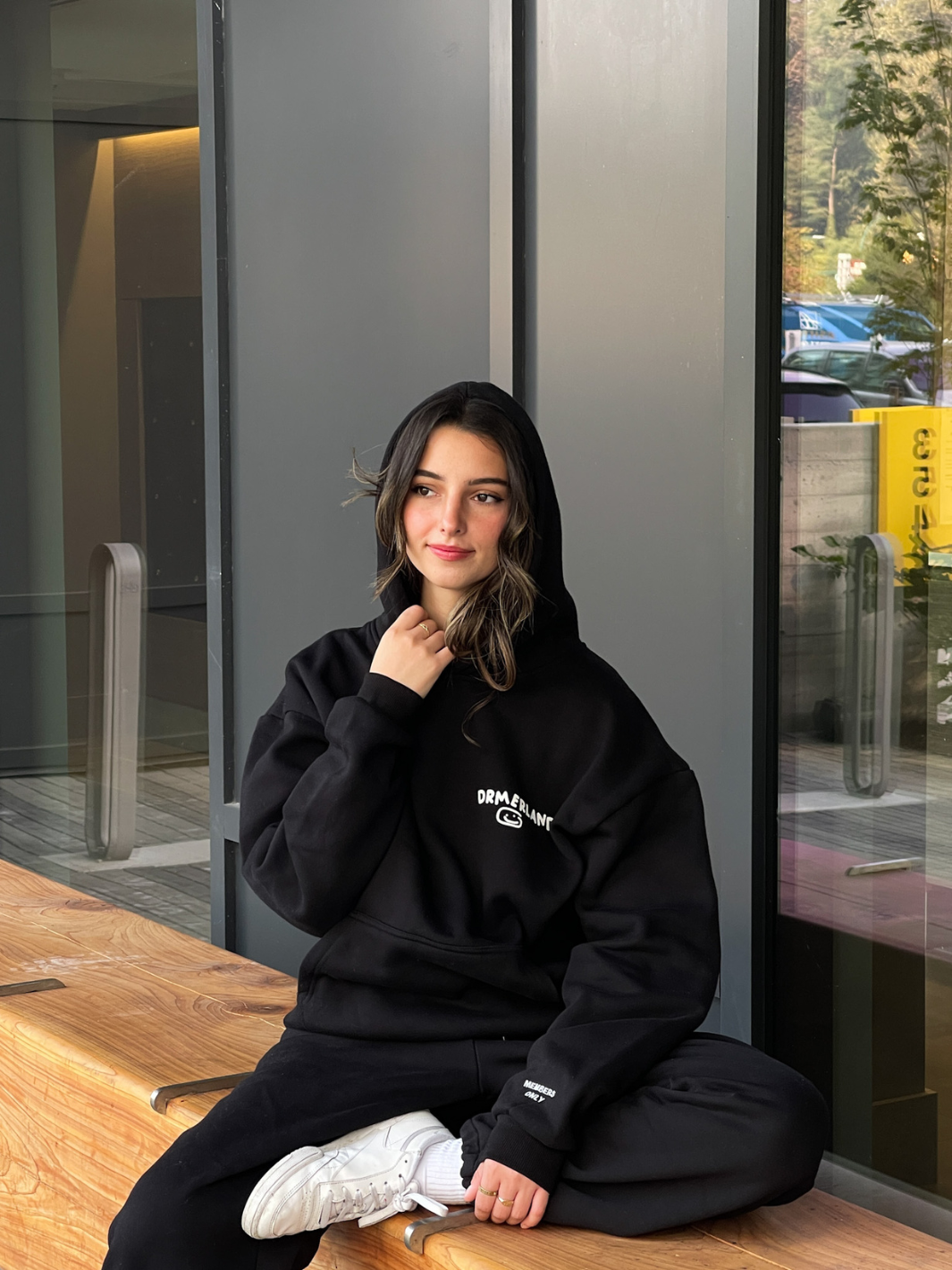 thanks for being here hoodie - black – DRMERS CLUB