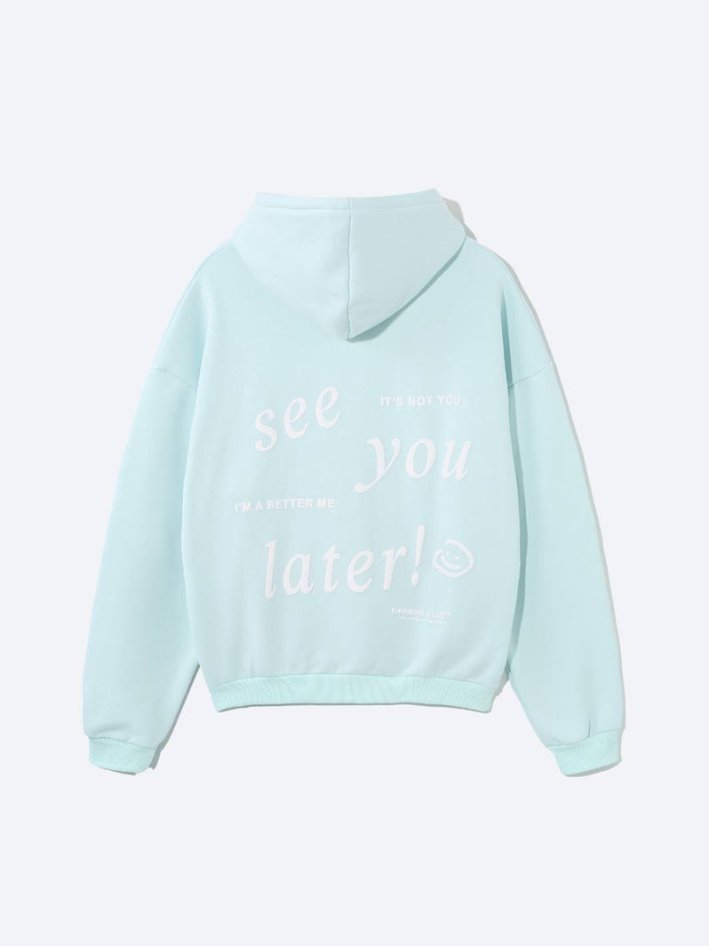 see you later hoodie - arctic blue