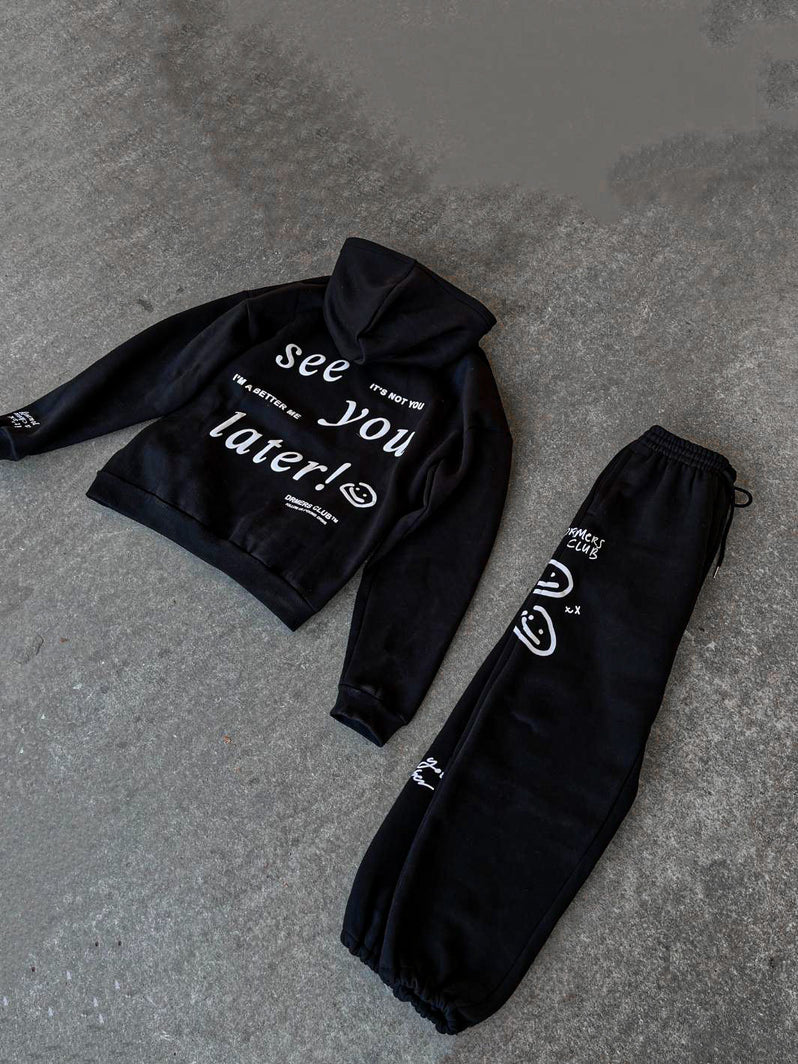 see you later hoodie - black