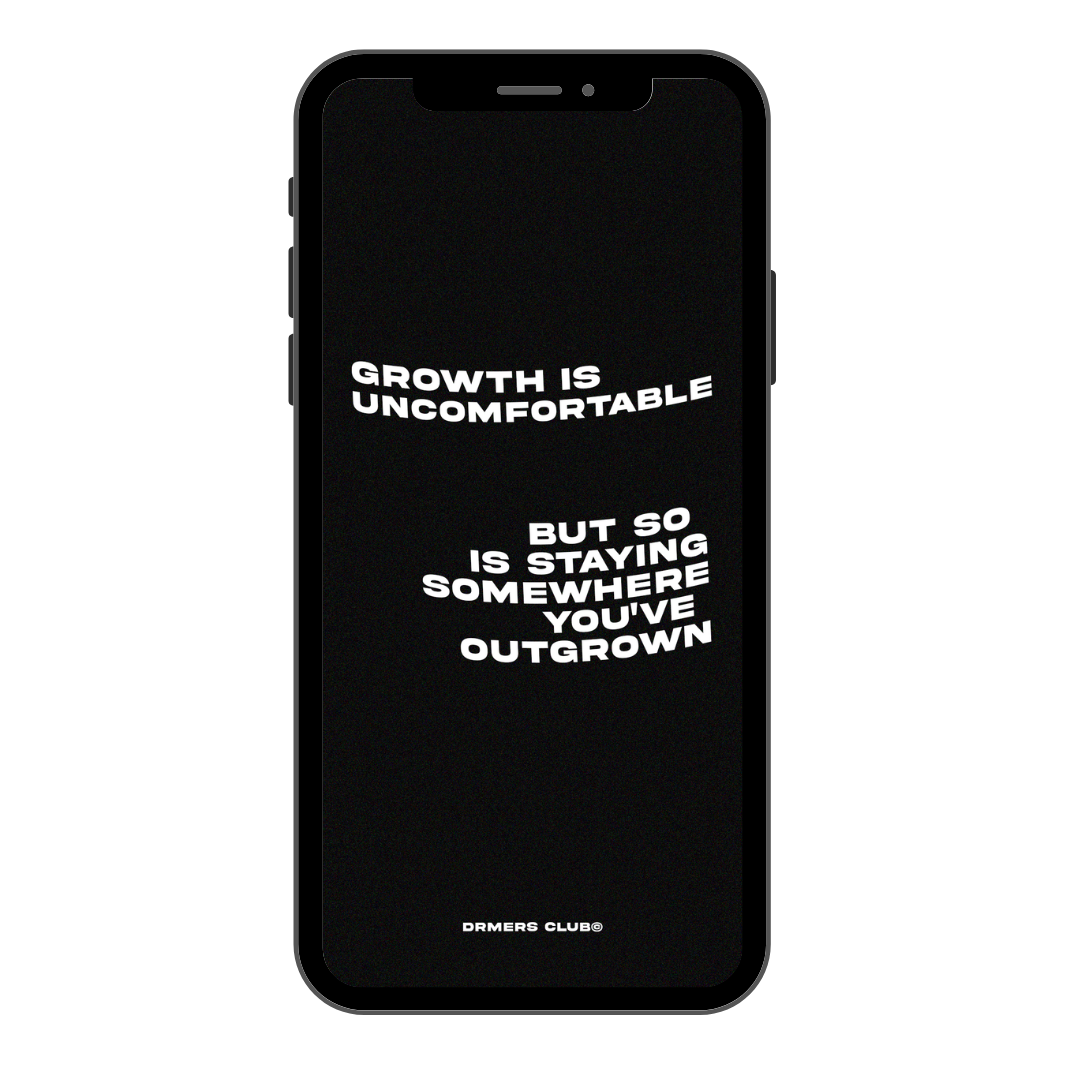 GROWTH IS UNCOMFORTABLE WALLPAPER